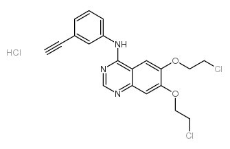 [6,7-Bis(2-chloroethoxy)-quinazolin-4-yl]-(3-ethynylphenyl)amine Hydrochloride Structure