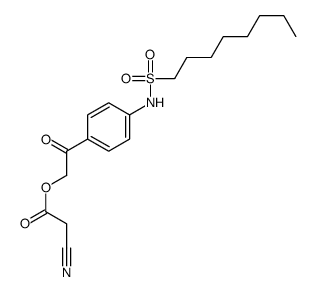 [2-[4-(octylsulfonylamino)phenyl]-2-oxoethyl] 2-cyanoacetate Structure