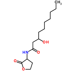 3-Hydroxy-N-(2-oxotetrahydro-3-furanyl)decanamide structure