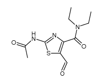 2-acetamido-N,N-diethyl-5-formylthiazole-4-carboxamide Structure