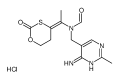 N-[(4-amino-2-methylpyrimidin-5-yl)methyl]-N-[(1Z)-1-(2-oxo-1,3-oxathian-4-ylidene)ethyl]formamide,hydrochloride Structure