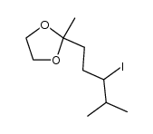 ethylene-2,2-dioxy-5-iodo-6-methylheptane Structure