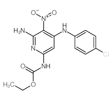 Carbamic acid,[6-amino-4-[(4-chlorophenyl)amino]-5-nitro-2-pyridinyl]-, ethyl ester (9CI) picture