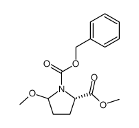 (5S)-2-Methoxy-1-[(benzyloxy)carbonyl]-5-methoxycarbonylpyrrolidine Structure