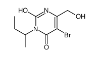 5-bromo-3-butan-2-yl-6-(hydroxymethyl)-1H-pyrimidine-2,4-dione结构式