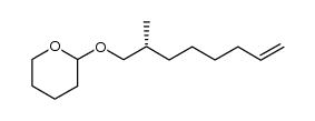 (7R)-7-Methyl-8-(tetrahydro-2H-pyran-2-yloxy)oct-1-ene结构式