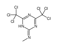 N-methyl-4,6-bis(trichloromethyl)-1,3,5-triazin-2-amine结构式