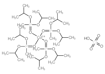 cadmium(2+),2-[methyl(propan-2-yloxy)phosphoryl]oxypropane,perchloric acid Structure