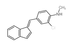 Benzenamine,2-chloro-4-(1H-inden-1-ylidenemethyl)-N-methyl- Structure