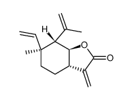 2(3H)-Benzofuranone, 6-ethenylhexahydro-6-methyl-3-methylene-7-(1-meth ylethenyl)-, [3aS-(3aalpha,6alpha,7beta,7abeta)]- Structure