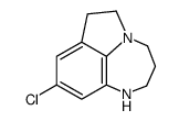 9-Chloro-1,2,3,4,6,7-hexahydropyrrolo[1,2,3-ef]-1,5-benzodiazepine结构式