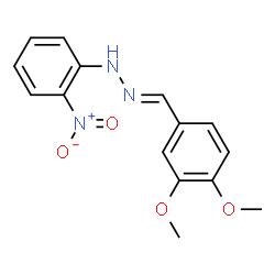 (1E)-1-(3,4-dimethoxybenzylidene)-2-(2-nitrophenyl)hydrazine结构式