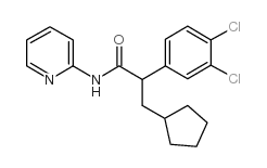 3-cyclopentyl-2-(3,4-dichlorophenyl)-N-pyridin-2-ylpropanamide Structure