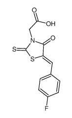 2-(5-(4-fluorobenzylidene)-4-oxo-2-thioxothiazolidin-3-yl)acetic acid结构式