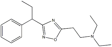 (-)-5-[2-(Diethylamino)ethyl]-3-(α-ethylbenzyl)-1,2,4-oxadiazole Structure