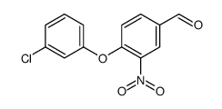 4-(3-CHLOROPHENOXY)-3-NITROBENZENECARBALDEHYDE structure