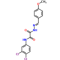 N-(3,4-Dichlorophenyl)-2-[(2E)-2-(4-methoxybenzylidene)hydrazino]-2-oxoacetamide Structure