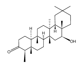 16β-Hydroxy-D:A-friedooleanan-3-one Structure