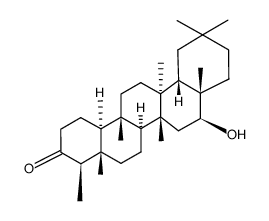 16β-Hydroxy-D:A-friedooleanan-3-one structure