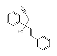 Benzenepropanenitrile, b-hydroxy-b-(2-phenylethenyl)-结构式