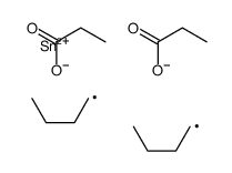 Bispropionic acid dibutyltin(IV) salt Structure