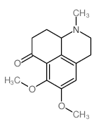 5,6-Dimethoxy-1-methyl-1,2,3,8,9,9a-hexahydro-7H-benzo(de)quinolin-7-one结构式