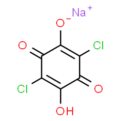 2,5-dichloro-3,6-dihydroxycyclohexa-2,5-diene-1,4-dione, sodium salt Structure