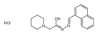 N-[(E)-naphthalen-1-ylmethylideneamino]-2-piperidin-1-ylacetamide,hydrochloride Structure