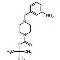 TERT-BUTYL 4-(3-AMINOBENZYL)PIPERAZINE-1-CARBOXYLATE structure