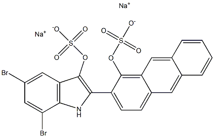 5,7-Dibromo-2-[1-(sodiosulfooxy)anthracen-2-yl]-1H-indol-3-ol (sulfuric acid sodium) salt picture