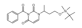 3-benzoyl-1-(4-((tert-butyldimethylsilyl)oxy)butan-2-yl)pyrimidine-2,4(1H,3H)-dione结构式