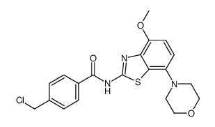 N-(4-methoxy-7-morpholin-4-yl-benzothiazol-2-yl)-4-chloromethyl-benzamide结构式