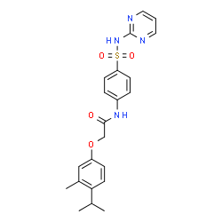 2-(4-isopropyl-3-methylphenoxy)-N-{4-[(2-pyrimidinylamino)sulfonyl]phenyl}acetamide结构式