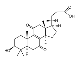 3β-hydroxy-7,11-dioxo-25,26,27-trinor-lanost-8-en-24-oic acid Structure