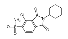 4-chloro-2-cyclohexyl-2,3-dihydro-1,3-dioxo-1H-isoindole-5-sulphonamide结构式