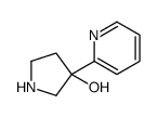 3-pyridin-2-ylpyrrolidin-3-ol结构式