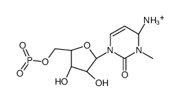 [(2R,3S,4R,5R)-5-(4-amino-3-methyl-2-oxo-4H-pyrimidin-1-yl)-3,4-dihydroxyoxolan-2-yl]methoxy-hydroxy-oxophosphanium Structure