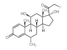 Pregna-1,4-diene-3,20-dione, 21-fluoro-11.beta., 17-dihydroxy-6.alpha.-methyl-结构式