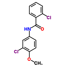 2-Chloro-N-(3-chloro-4-methoxyphenyl)benzamide结构式
