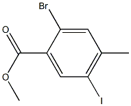 2-Bromo-5-iodo-4-methyl-benzoic acid methyl ester Structure