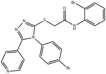 N-(2-bromophenyl)-2-[[4-(4-bromophenyl)-5-pyridin-4-yl-1,2,4-triazol-3-yl]sulfanyl]acetamide Structure