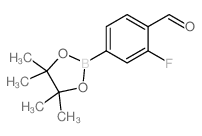 2-FLUORO-4-(4,4,5,5-TETRAMETHYL-1,3,2-DIOXABOROLAN-2-YL)BENZALDEHYDE Structure