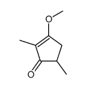 3-methoxy-2,5-dimethylcyclopent-2-en-1-one结构式