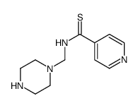 N-(piperazin-1-ylmethyl)pyridine-4-carbothioamide结构式