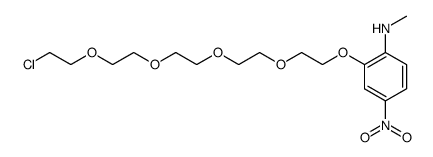 {2-[2-(2-{2-[2-(2-Chloro-ethoxy)-ethoxy]-ethoxy}-ethoxy)-ethoxy]-4-nitro-phenyl}-methyl-amine结构式