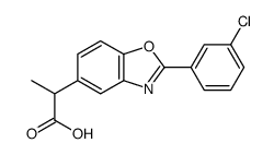 2-(3-Chlorophenyl)-α-methyl-5-benzoxazoleacetic acid structure