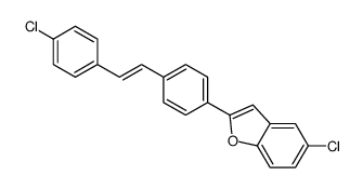 5-chloro-2-[4-[2-(4-chlorophenyl)ethenyl]phenyl]-1-benzofuran Structure