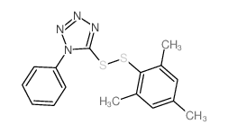 5-(Mesityldithio)-1-phenyl-1H-tetraazole结构式