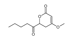 5,6-Dihydro-4-methoxy-6-(1-oxopentyl)-2H-pyran-2-one结构式