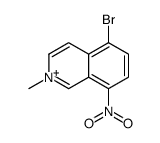 5-bromo-2-methyl-8-nitroisoquinolin-2-ium结构式